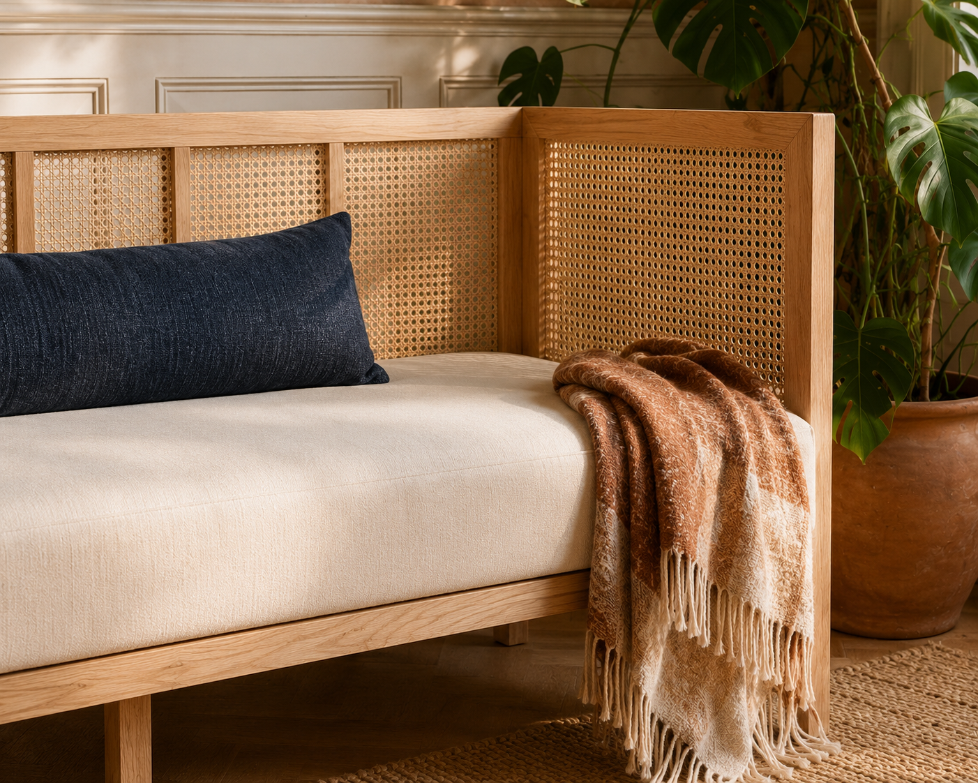 The Cane Sofa — Artisanal & Earthy Collection