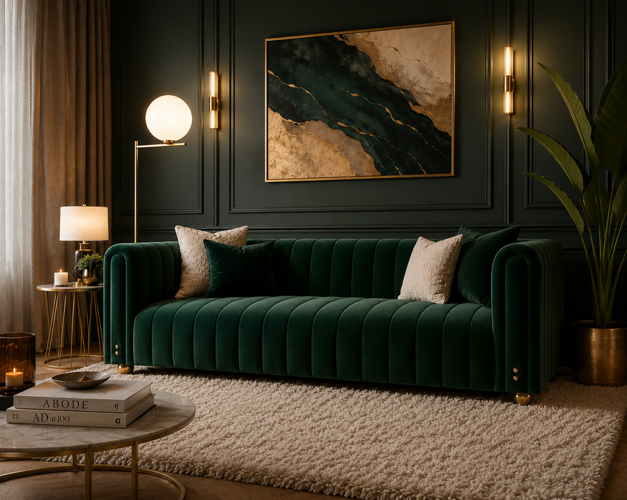 The Velour Sofa — Luxe & Glam Collection