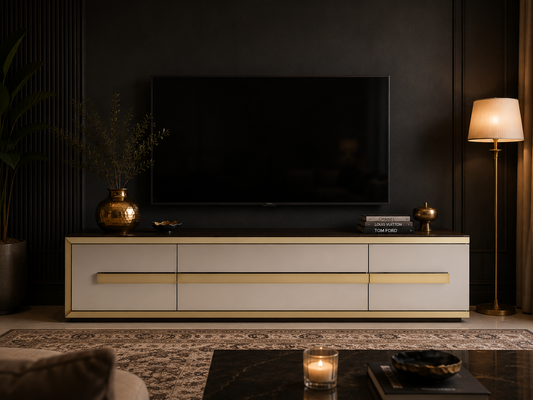 The Aurum Media Console — Luxe & Glam Collection