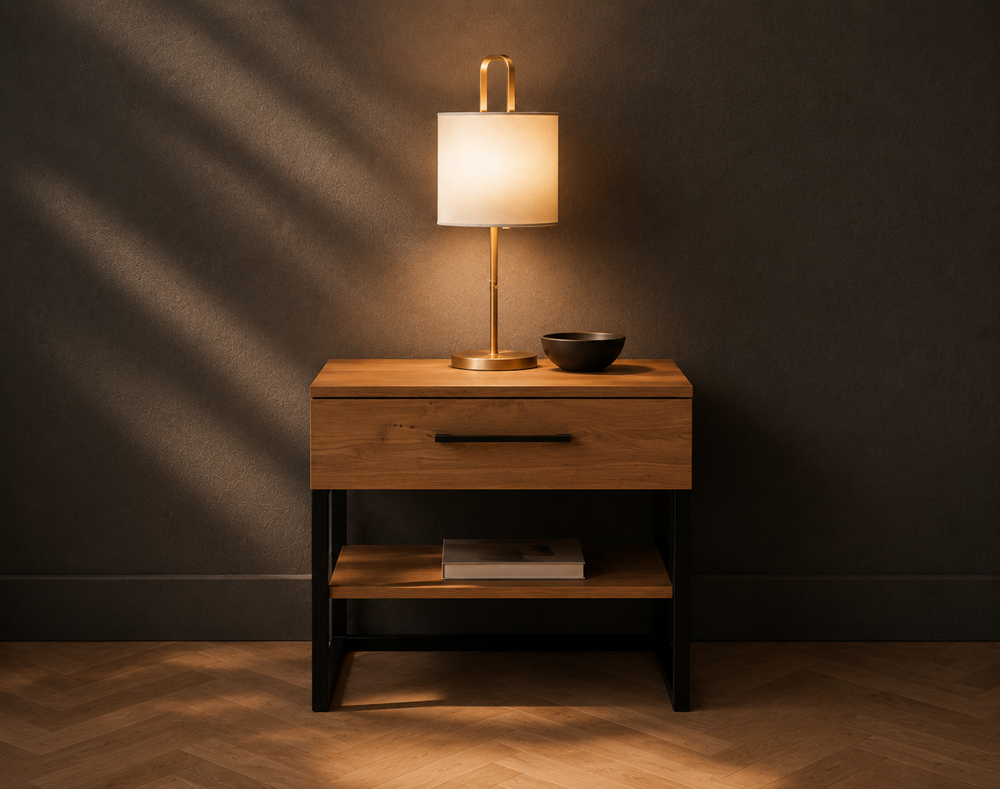 Oak Modern Bed - Modern