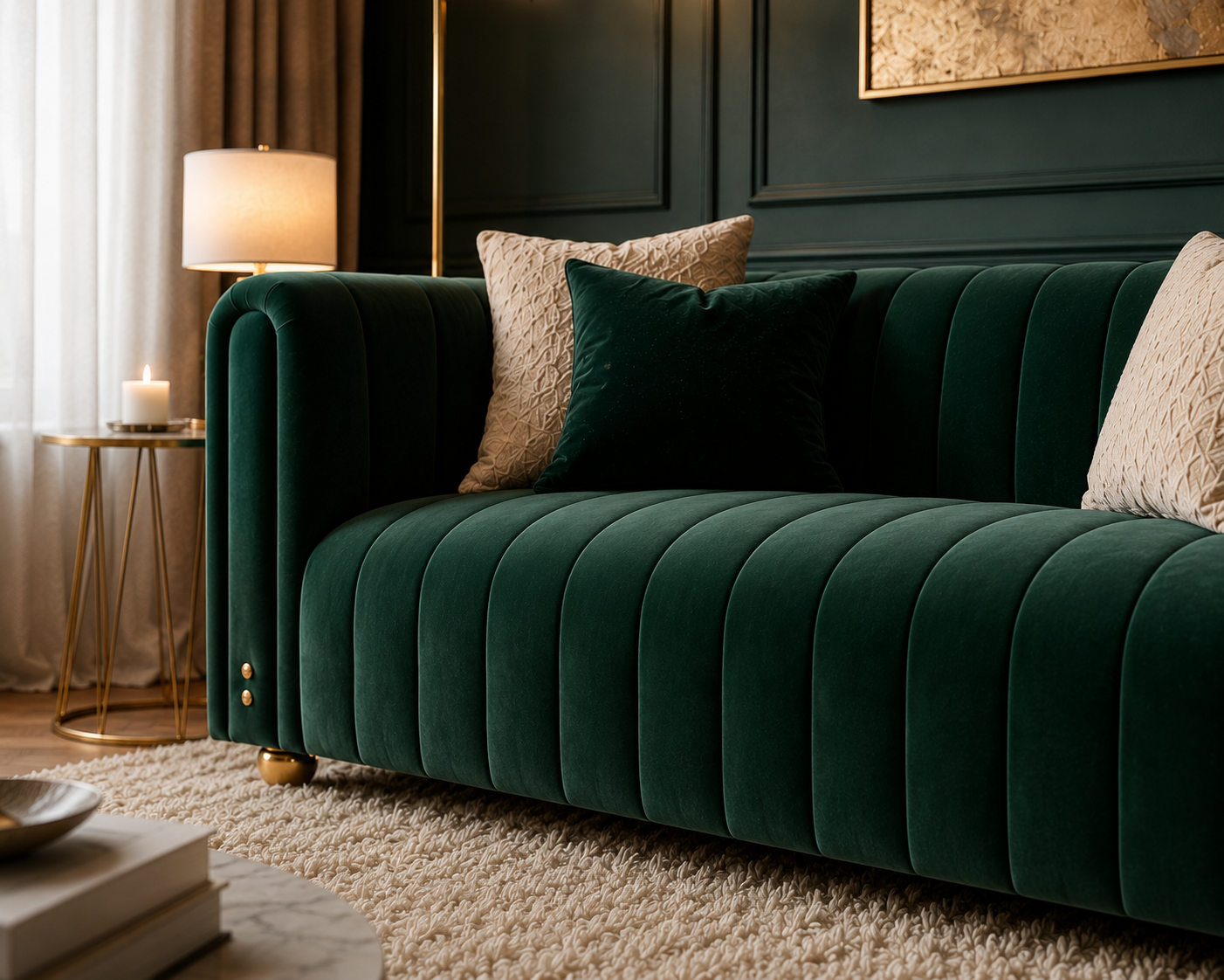 The Velour Sofa — Luxe & Glam Collection